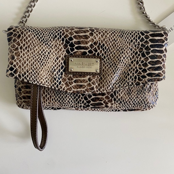 Nine West Snake Print Crossbody Bag - Picture 1 of 9